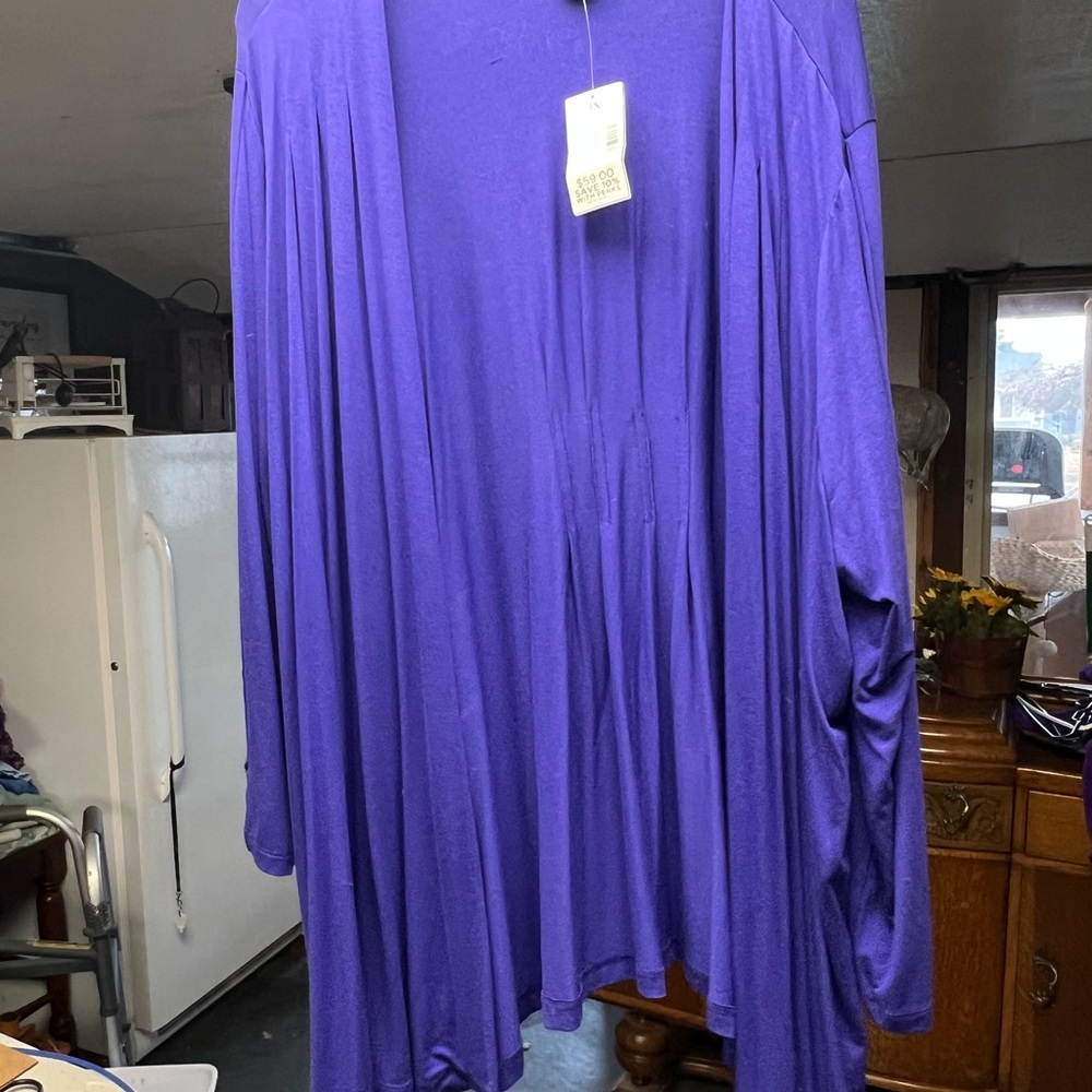 Lane Bryant Purple Open Cardigan